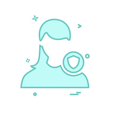 Kadın avatar simge tasarlamak vektör