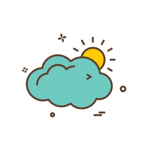 Nube Icono Diseño Vector — Vector de stock