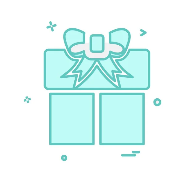 Geschenkbox Symbol Design Vektor Illustration — Stockvektor