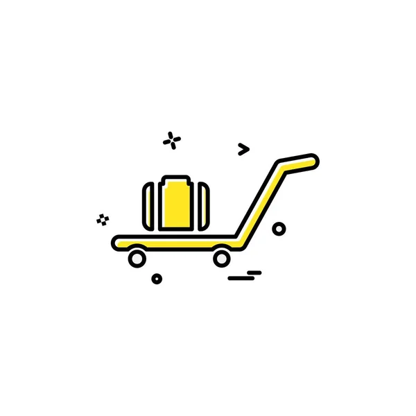 Icono Compras Diseño Vector Ilustración — Vector de stock