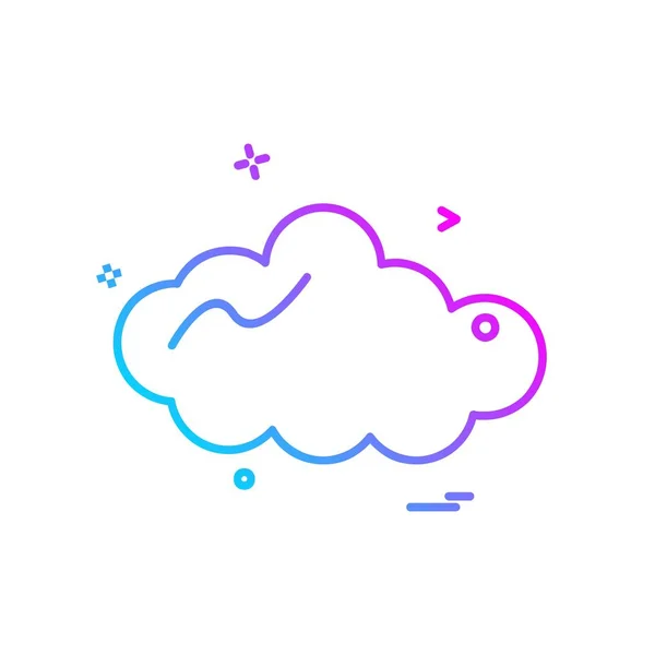 Cloud Icon Design Vector — Stock Vector