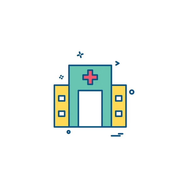 Hospital Icon Design Vector — Stock Vector