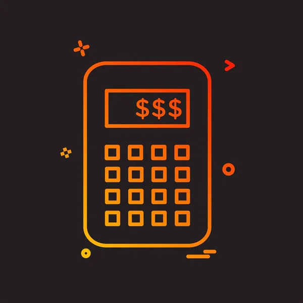 Calculator Icon Design Vector — Stock Vector