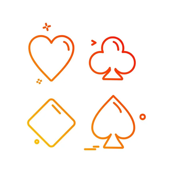 Poker Icon Design Vector — Stock Vector