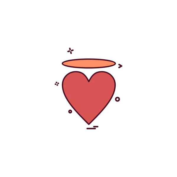 Conception Vectorielle Icône Angle Coeur Valentine — Image vectorielle