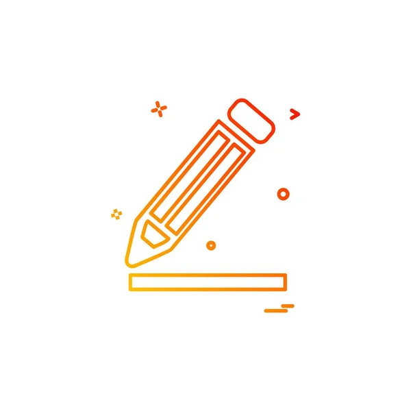 Pencil Icon Design Vector — Stock Vector