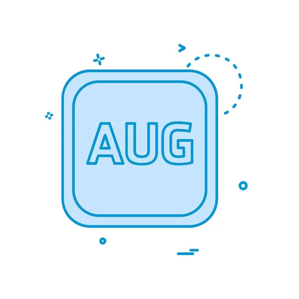 Auguest Kalender Icon Design Vektor — Stockvektor