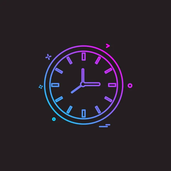 Clock Flat Icon Vector Illustration — Stock Vector