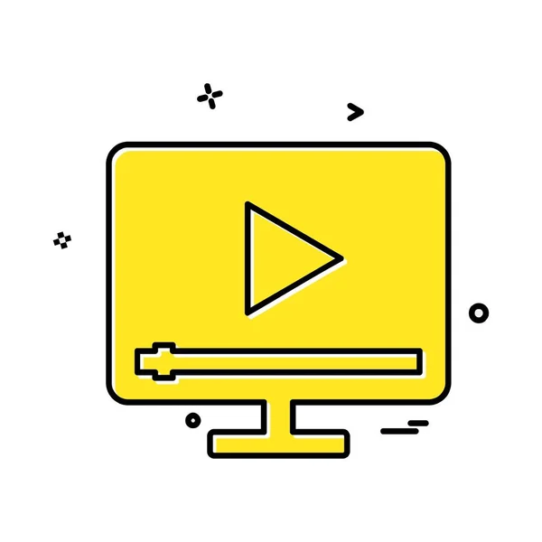 Video Icon Design Vector Illustration — Stock Vector