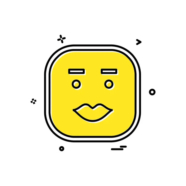 Feliz Icono Emoji Vector Diseño — Vector de stock