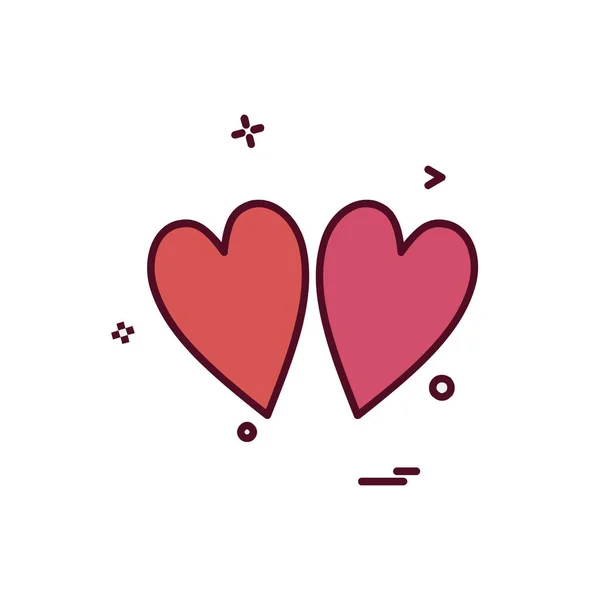 Diseño Iconos Corazón Ilustración Vectorial Para San Valentín — Vector de stock