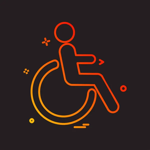 Wektor Wzornictwa Ikony Niepełnosprawnej — Wektor stockowy