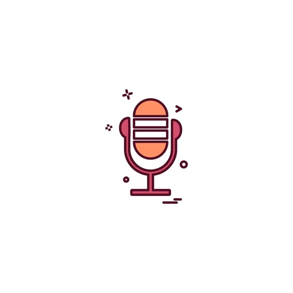 Microphone Icon Design Vector — Stock Vector