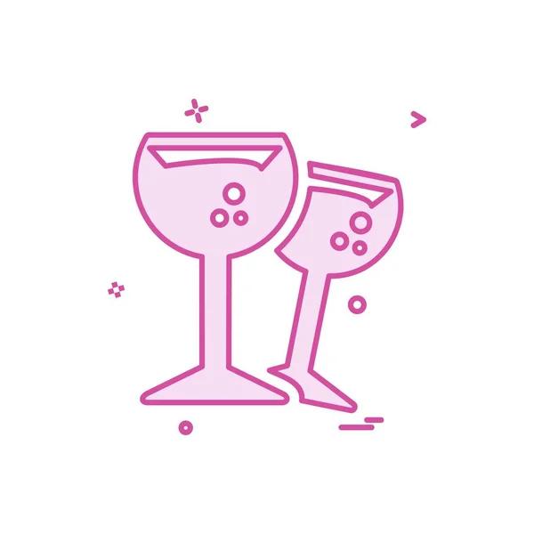 Drink Pictogram Ontwerp Kleurrijke Vectorillustratie — Stockvector