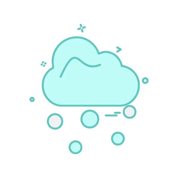 Cloud Icon Design Colorful Vector Illustration — Stock Vector