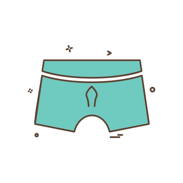 Pantalones Cortos Icono Diseño Vector — Vector de stock