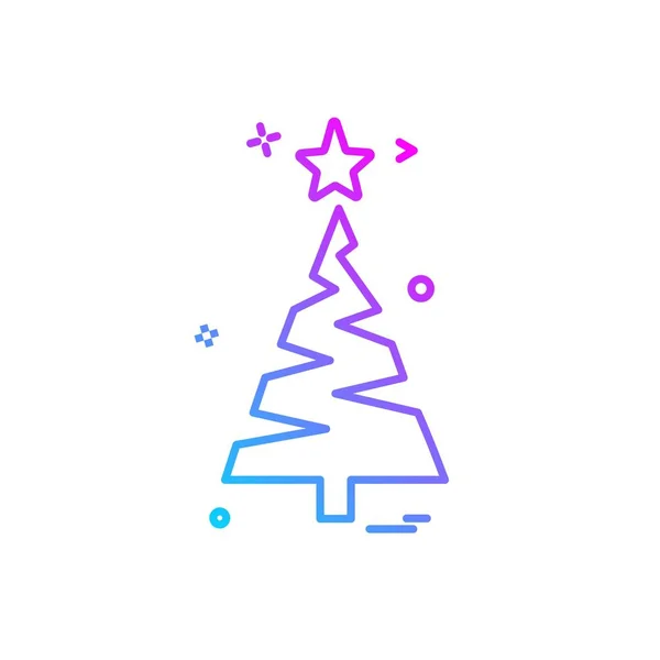 Weihnachtsbaum Symbol Design Vektor — Stockvektor