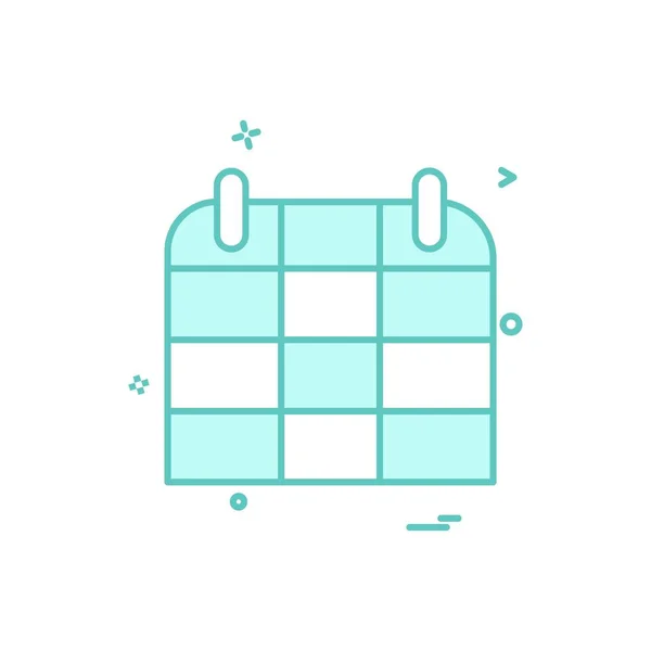 Calender Icon Design Vector — Stock Vector