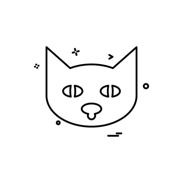 Katt Ikonen Design Vektor — Stock vektor