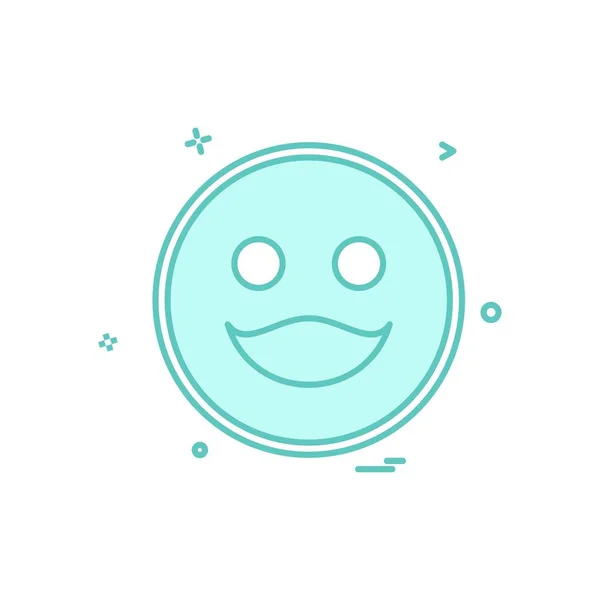 Conception Icône Emoji Heureux Illustration Vectorielle Colorée — Image vectorielle
