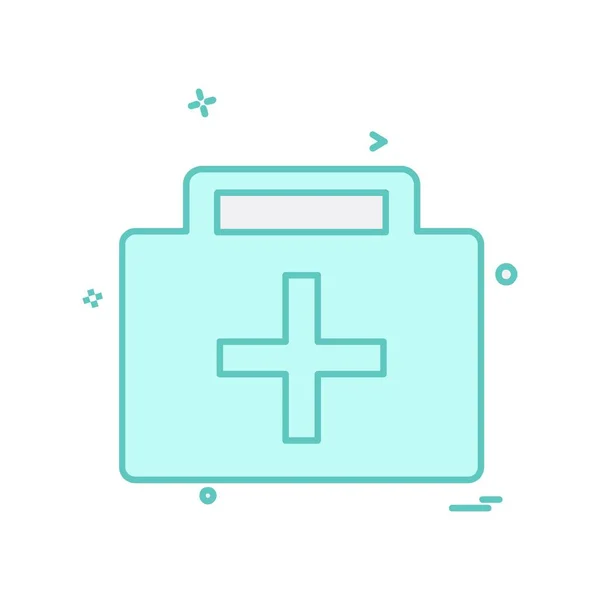 First Aid Box Icon Design Vector — Stock Vector