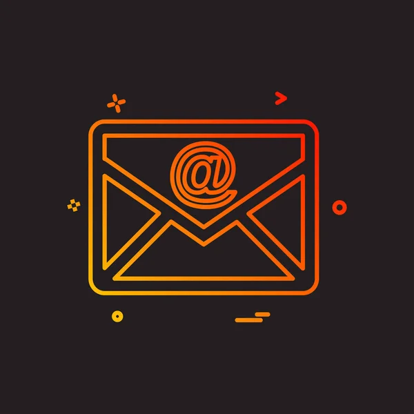 Email Icon Design Illustrazione Vettoriale Colorata — Vettoriale Stock