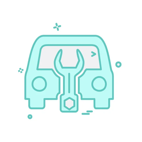 Auto Platte Pictogram Vector Illustratie — Stockvector