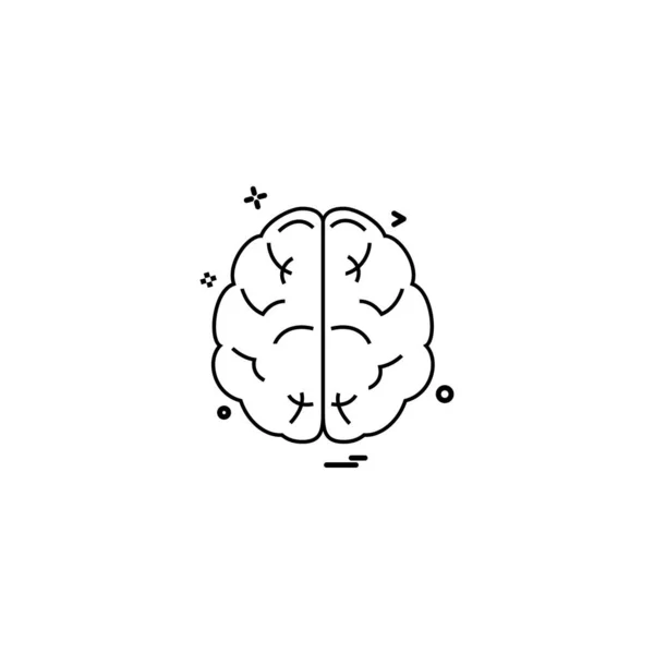 Brain Icon Design Vector — Stock Vector