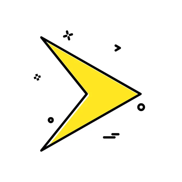 Flecha Derecha Icono Diseño Vector — Archivo Imágenes Vectoriales