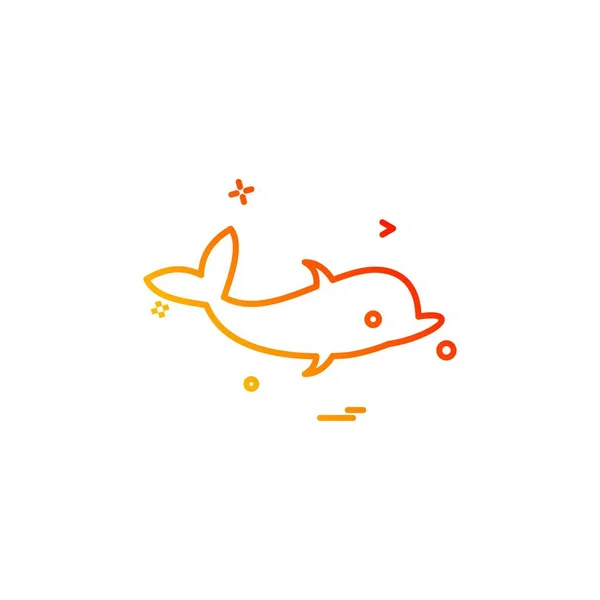 魚のアイコンデザインベクトル — ストックベクタ
