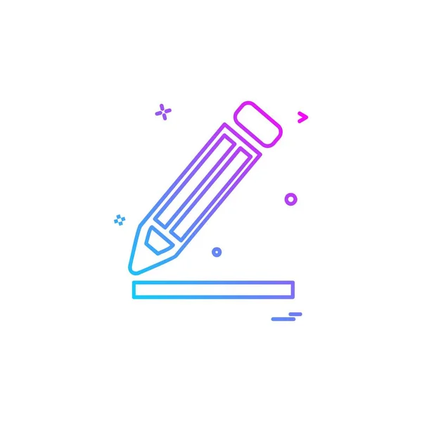 Pencil Icon Design Vector — Stock Vector