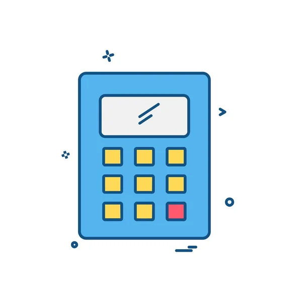 Calculator Icon Design Vector — Stock Vector