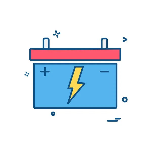 Battery Icon Design Vector — Stock Vector