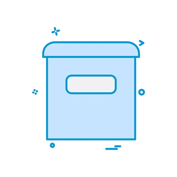 Email Box Icon Design Vector Illustration — Stock Vector