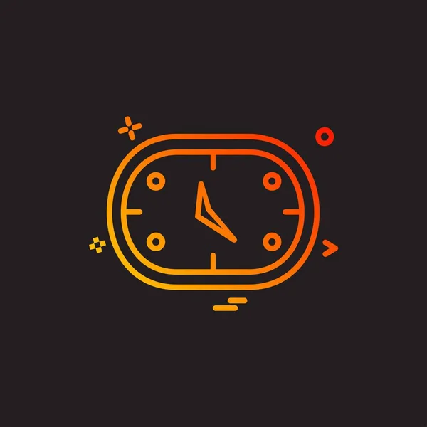 Reloj Icono Diseño Vector — Vector de stock