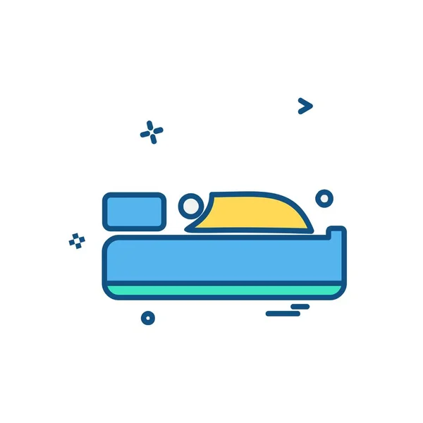 Cama Ícone Design Vector — Vetor de Stock