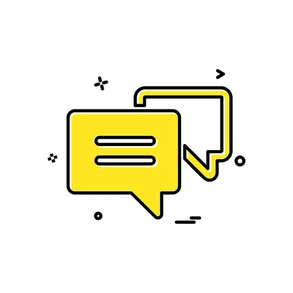 Chat Talk Sms Ícone Vetor Design —  Vetores de Stock