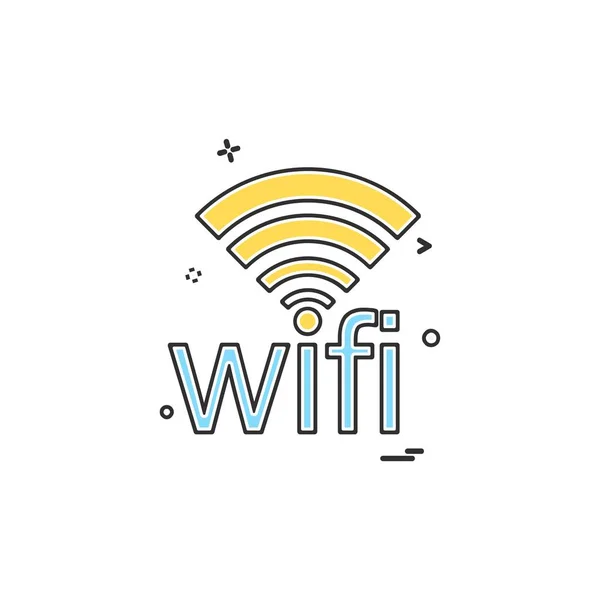Wifi Icono Diseño Vector — Archivo Imágenes Vectoriales