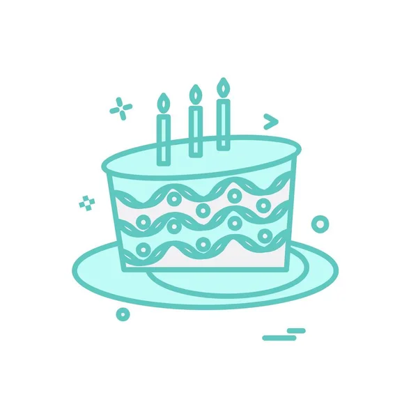 Kuchen Icon Design Bunte Vektorillustration — Stockvektor