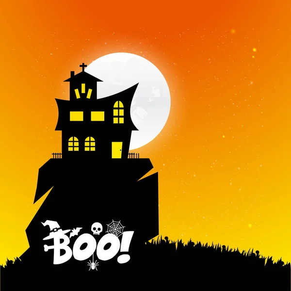 Halloween Boo Design Typografie Vektor — Stockový vektor