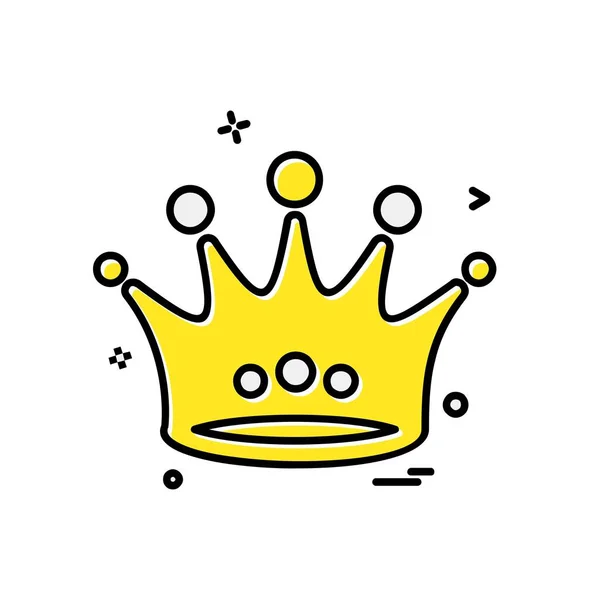 Crown Ikony Designu Vektor — Stockový vektor