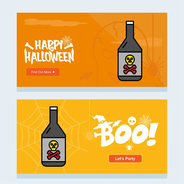 Šťastný Halloween Pozvánky Design Jed Vektor — Stockový vektor