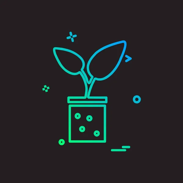 Vetor Design Ícone Plantas — Vetor de Stock