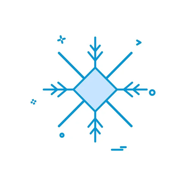 Snow Flake Icon Vector White Background — Stock Vector