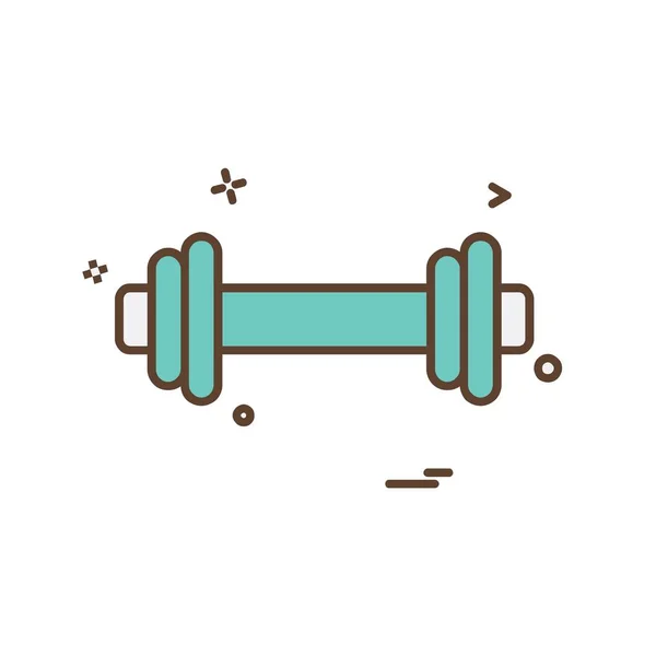 Dumbell Icono Diseño Vector — Archivo Imágenes Vectoriales