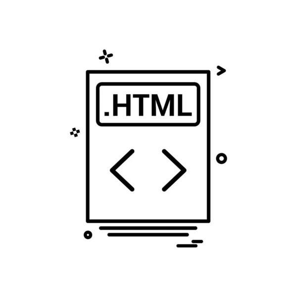 File Files Html Icon Verector Design — стоковый вектор