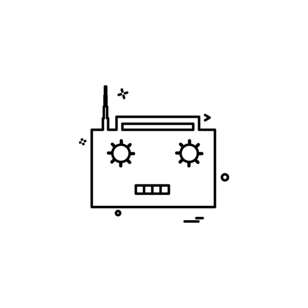 Radio Pictogram Ontwerp Vector — Stockvector