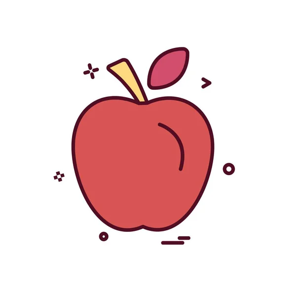 Apple Icono Diseño Vector — Vector de stock