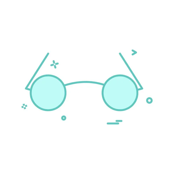 Icono Gafas Diseño Vectorial — Archivo Imágenes Vectoriales