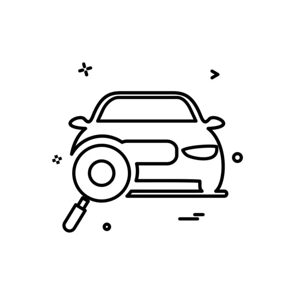 Διάνυσμα Εικονίδιο Σχεδιασμό Του Auto Εργαστήρι Αναζήτηση Αυτοκινήτων — Διανυσματικό Αρχείο